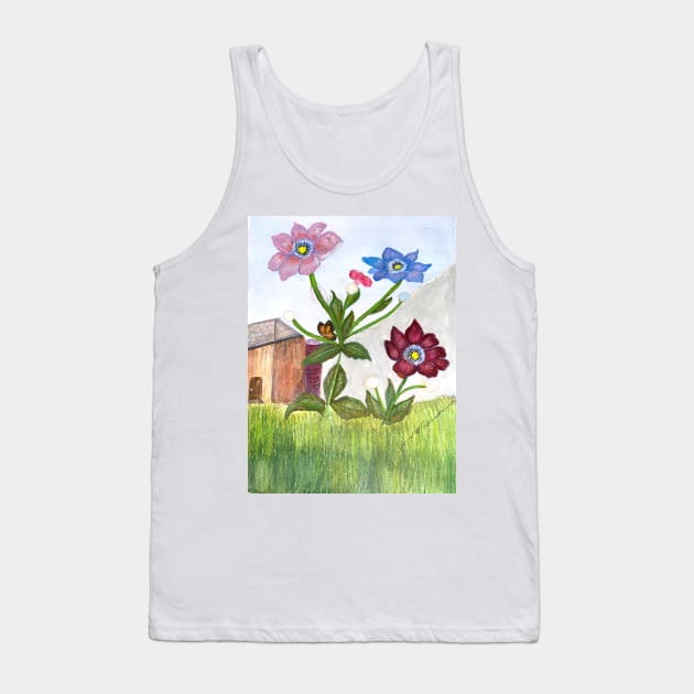 Wildflowers are Busting Out With Butterflies Tank Top by MVdirector